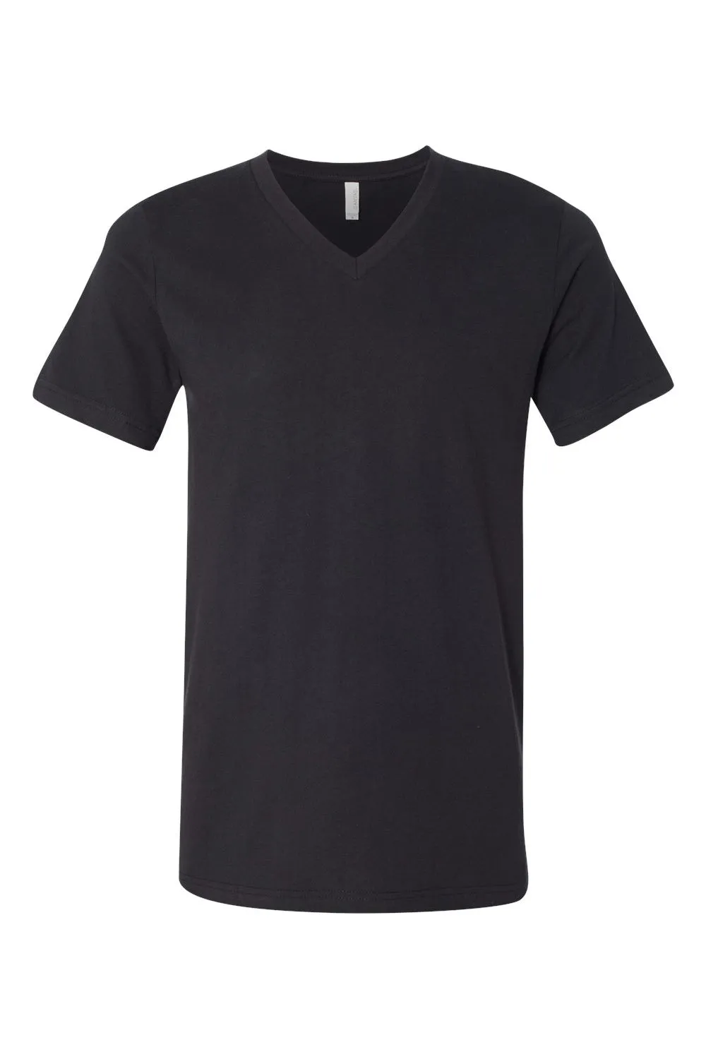 Bella   Canvas Mens Jersey Short Sleeve V-Neck T-Shirt - Vintage Black