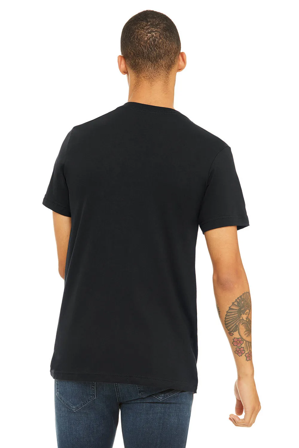 Bella   Canvas Mens Jersey Short Sleeve V-Neck T-Shirt - Vintage Black
