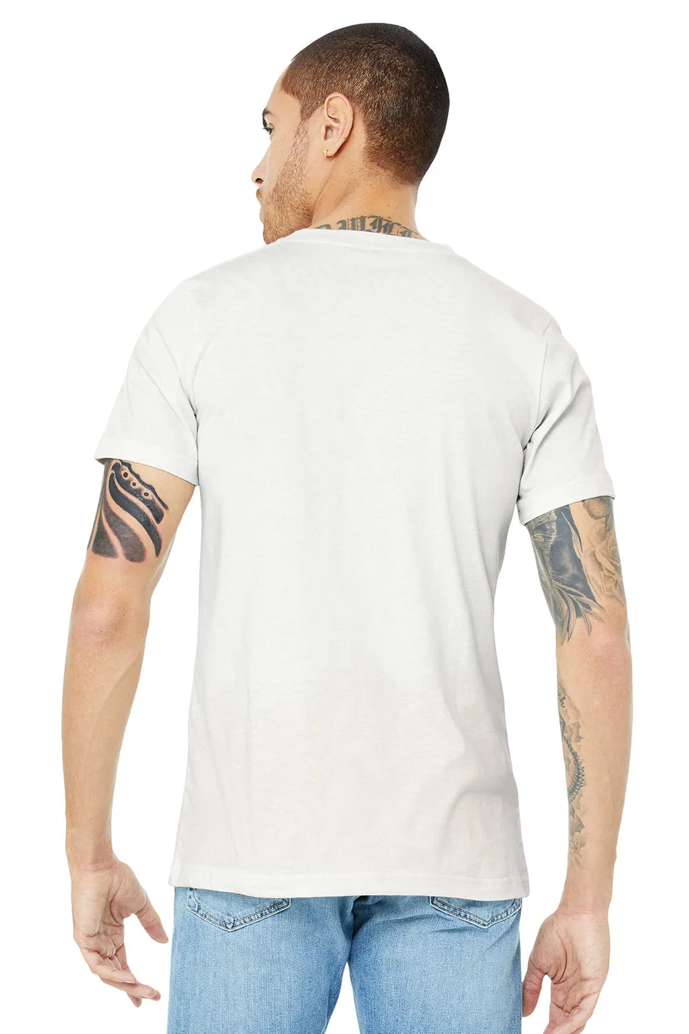 Bella   Canvas Mens Jersey Short Sleeve V-Neck T-Shirt - Vintage White
