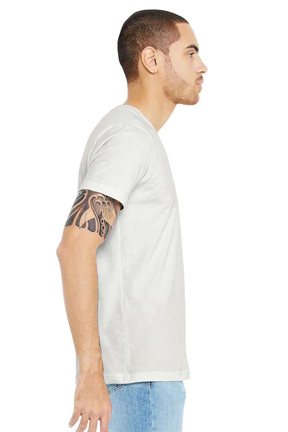 Bella   Canvas Mens Jersey Short Sleeve V-Neck T-Shirt - Vintage White