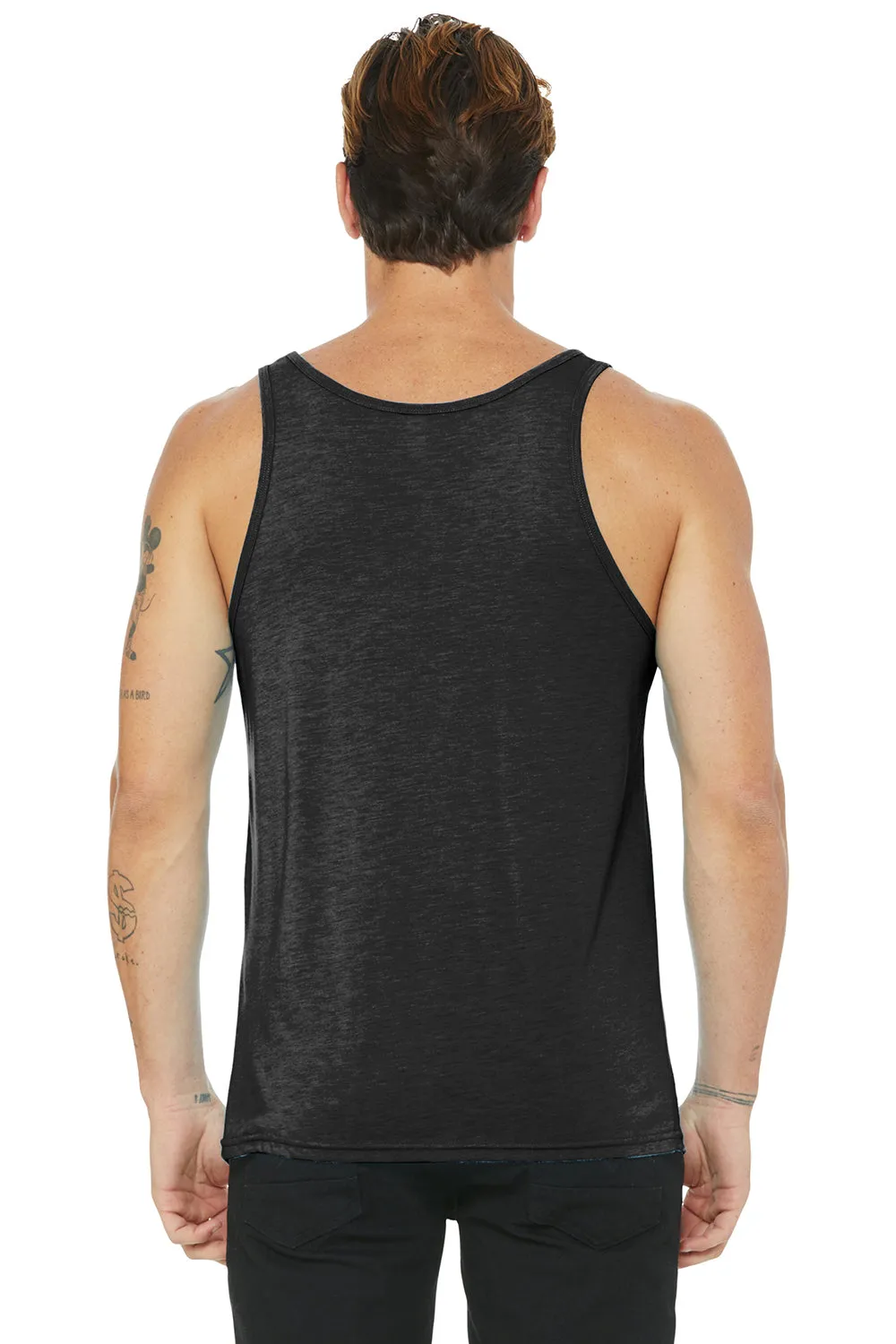 Bella   Canvas Mens Jersey Tank Top - Charcoal Black Triblend