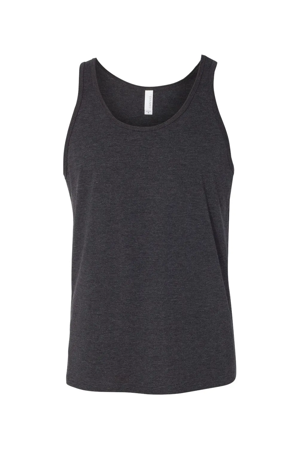 Bella   Canvas Mens Jersey Tank Top - Charcoal Black/Solid Black