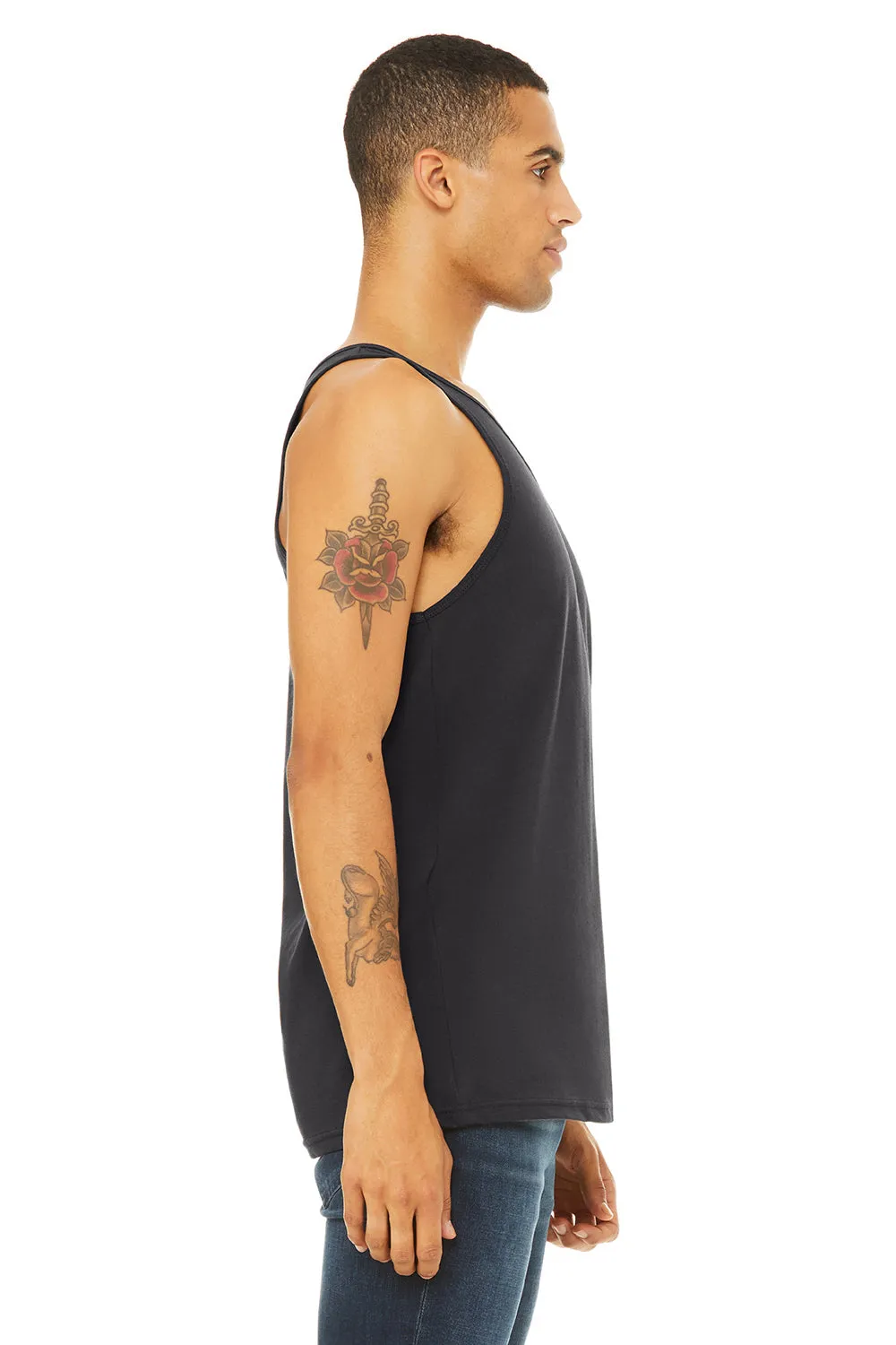 Bella   Canvas Mens Jersey Tank Top - Dark Grey