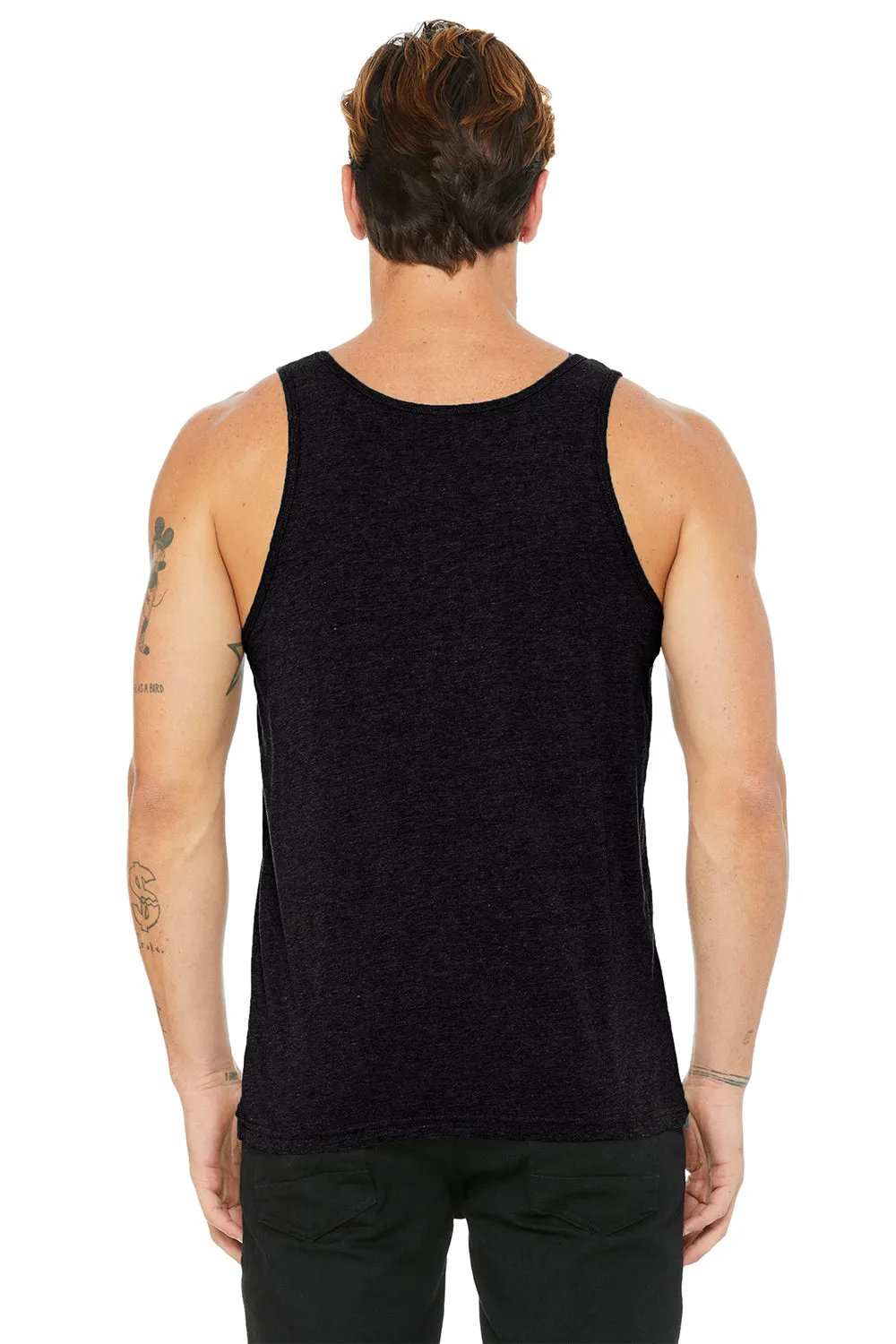 Bella   Canvas Mens Jersey Tank Top - Heather Black - Closeout