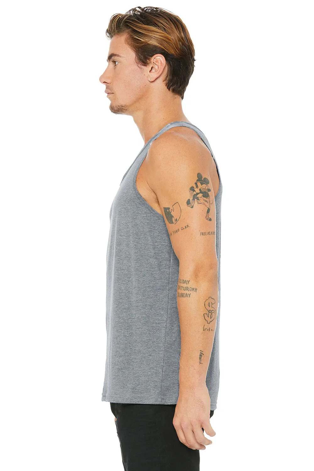Bella   Canvas Mens Jersey Tank Top - Heather Grey