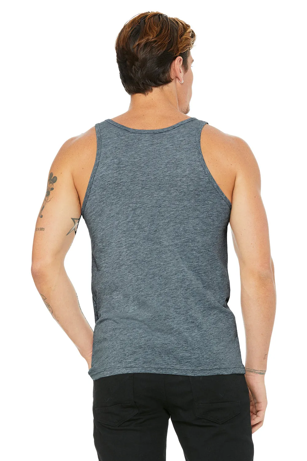 Bella   Canvas Mens Jersey Tank Top - Heather Slate Blue