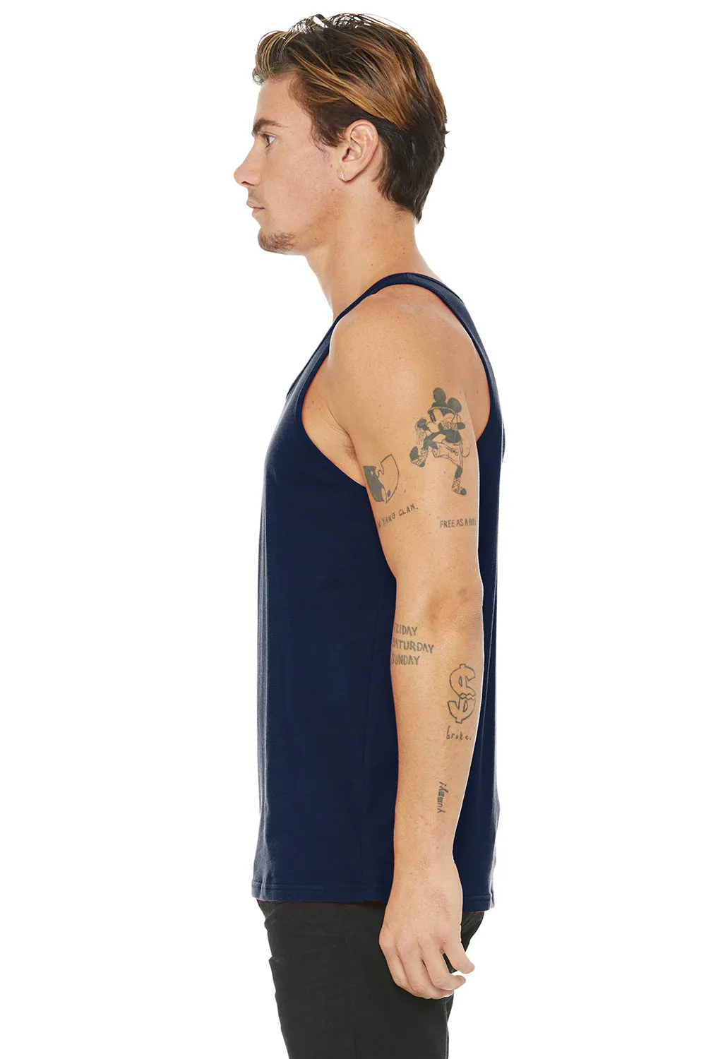 Bella   Canvas Mens Jersey Tank Top - Navy Blue