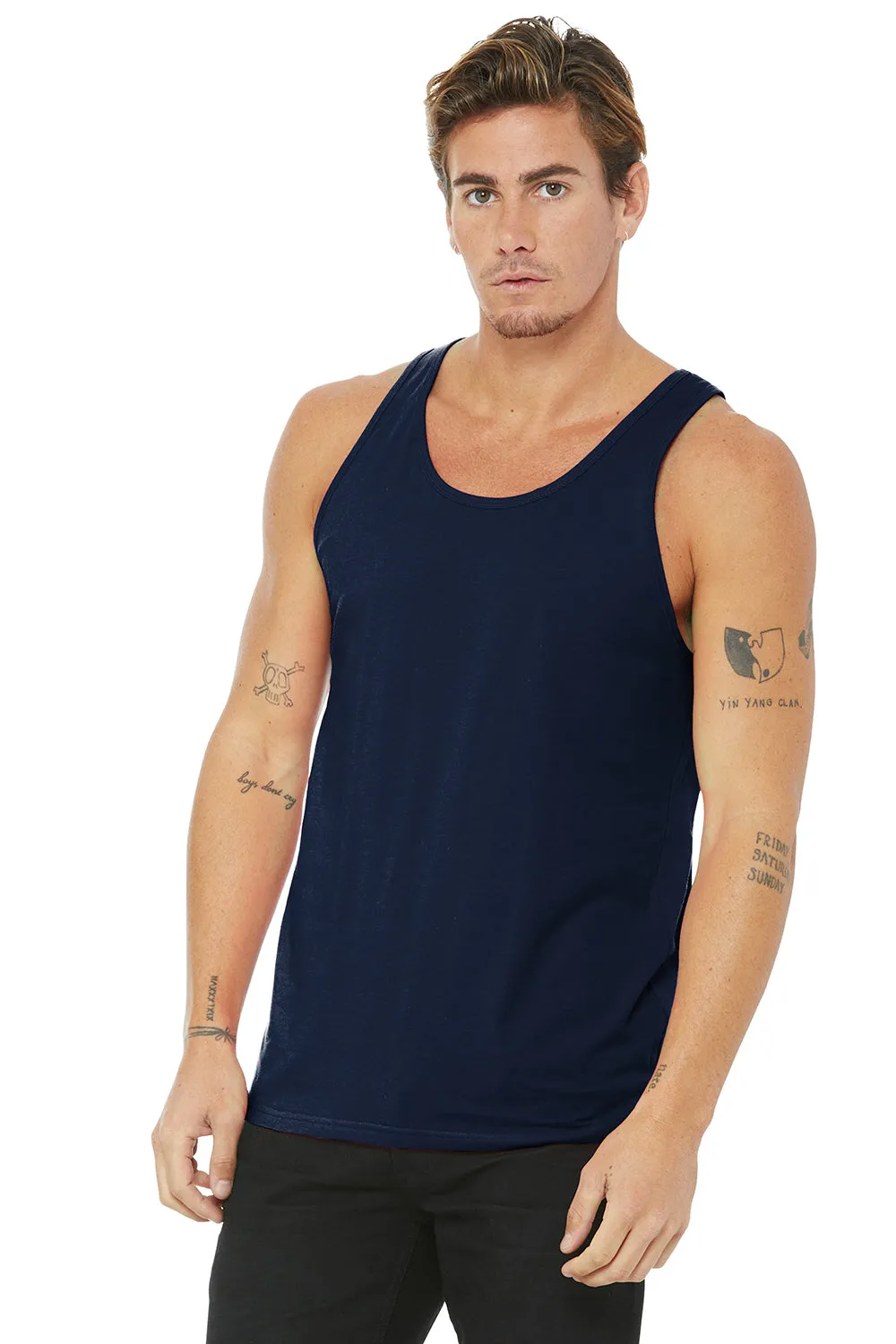 Bella   Canvas Mens Jersey Tank Top - Navy Blue