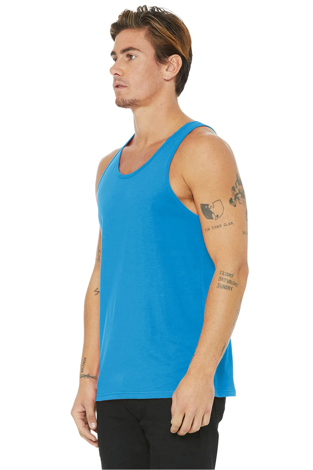 Bella   Canvas Mens Jersey Tank Top - Neon Blue