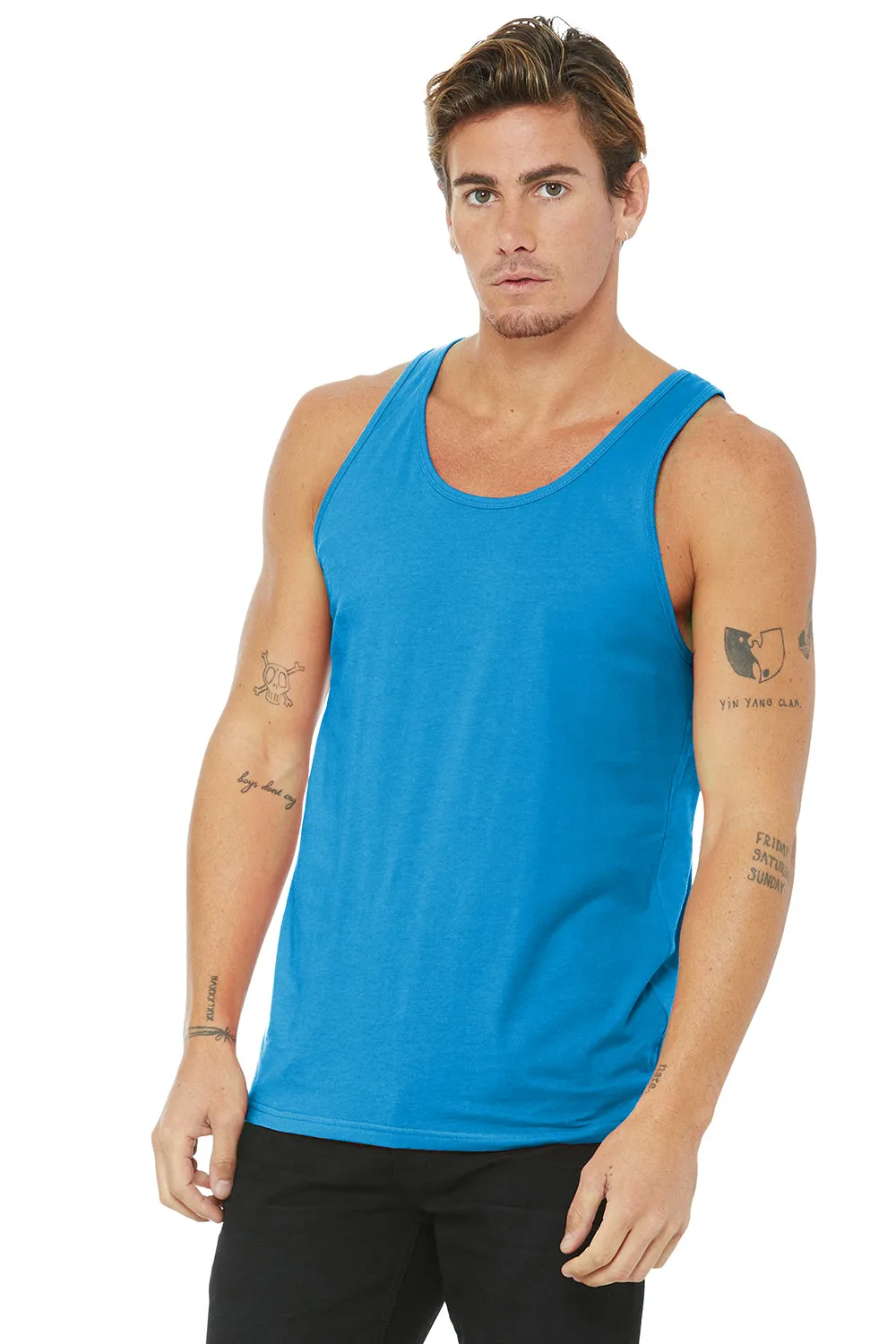 Bella   Canvas Mens Jersey Tank Top - Neon Blue