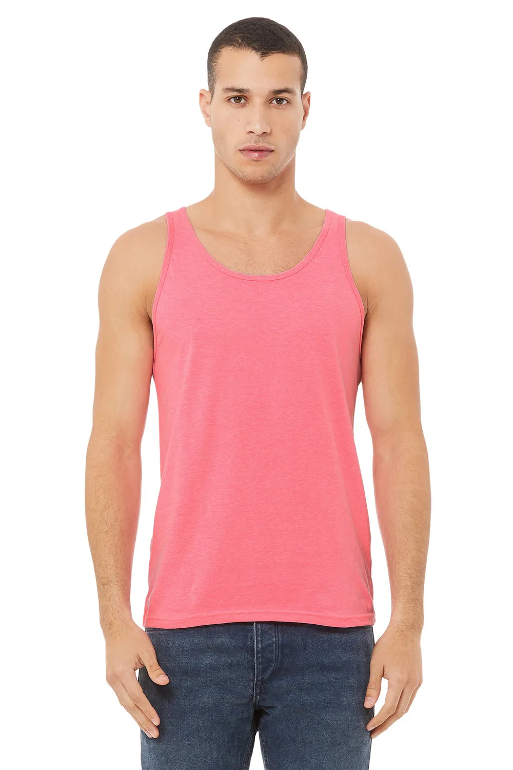 Bella   Canvas Mens Jersey Tank Top - Neon Pink