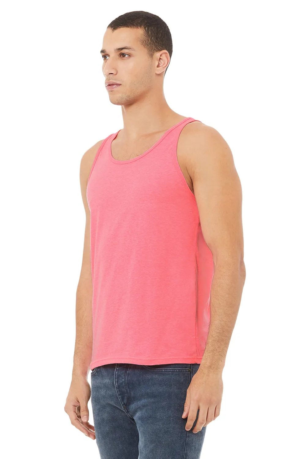 Bella   Canvas Mens Jersey Tank Top - Neon Pink