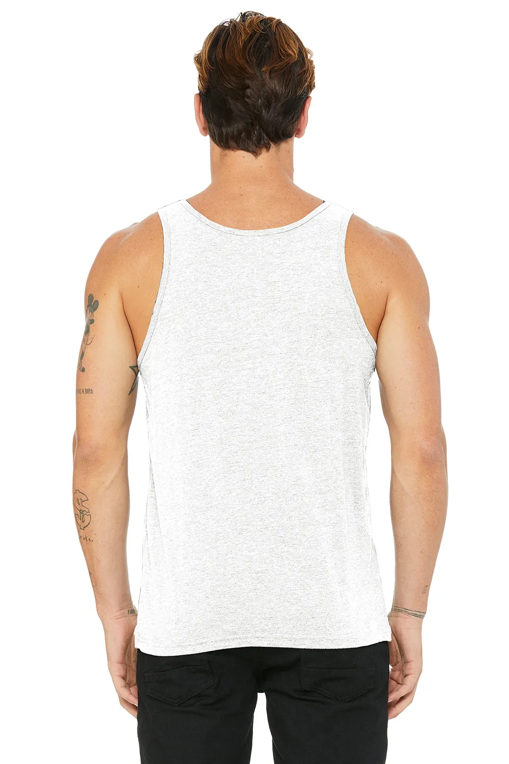 Bella   Canvas Mens Jersey Tank Top - White Fleck Triblend