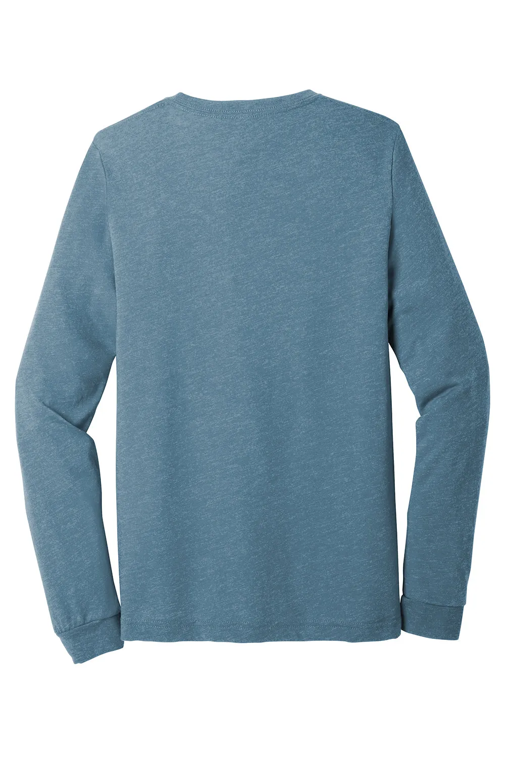 Bella   Canvas Mens Long Sleeve Crewneck T-Shirt - Denim Blue