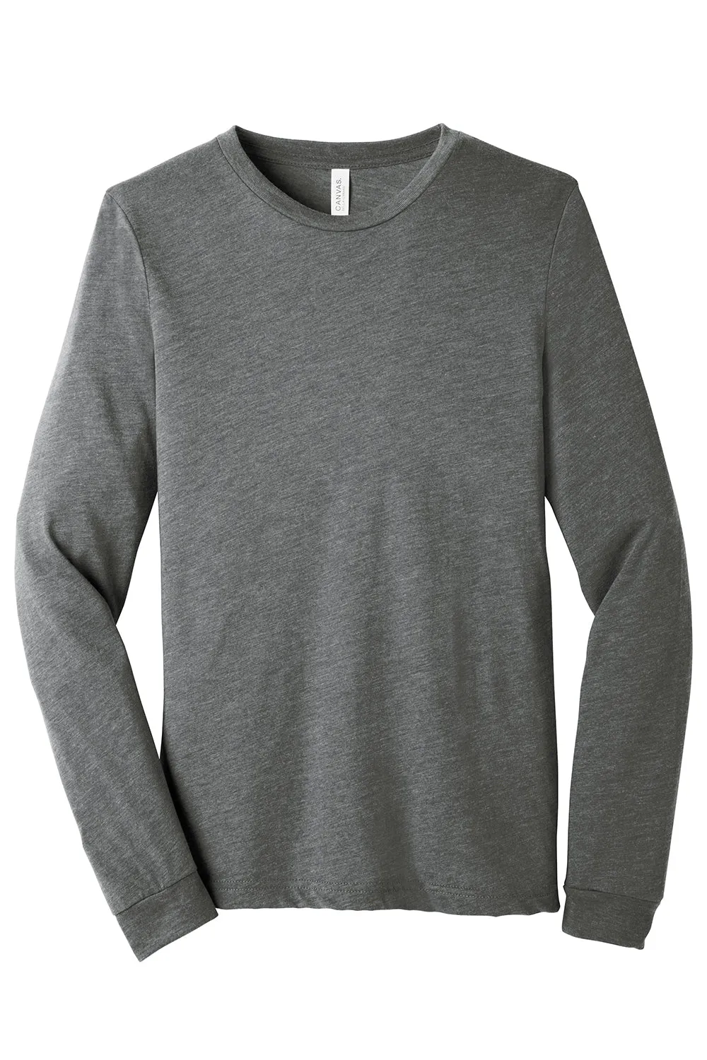 Bella   Canvas Mens Long Sleeve Crewneck T-Shirt - Grey