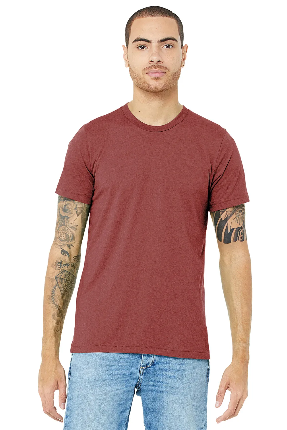 Bella   Canvas Mens Short Sleeve Crewneck T-Shirt - Clay Red