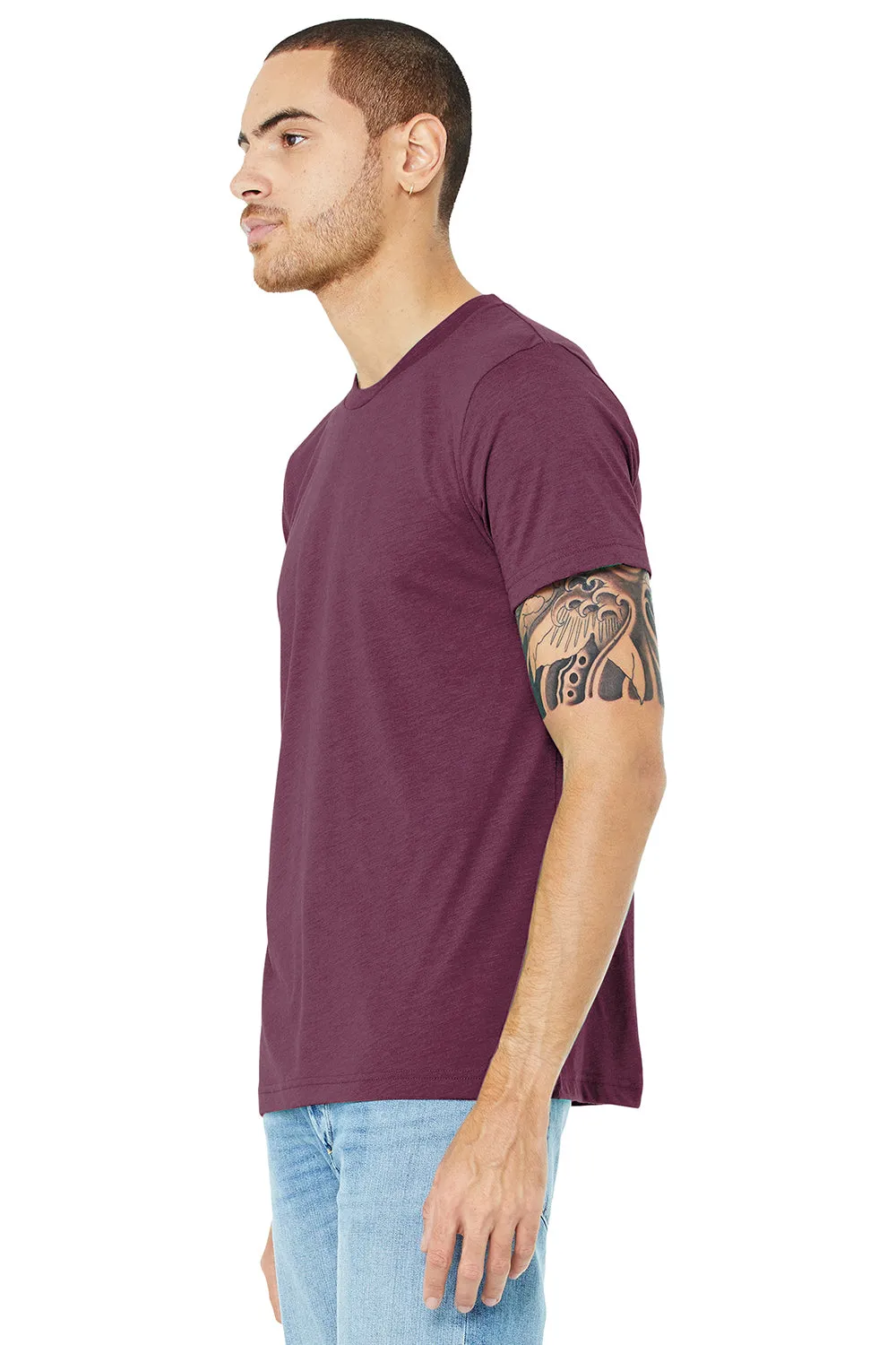 Bella   Canvas Mens Short Sleeve Crewneck T-Shirt - Maroon