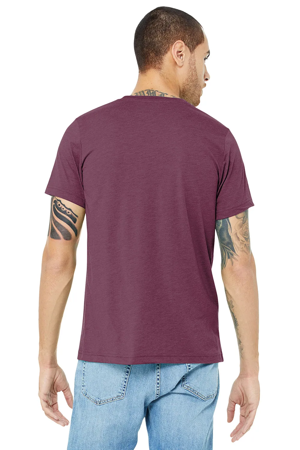 Bella   Canvas Mens Short Sleeve Crewneck T-Shirt - Maroon
