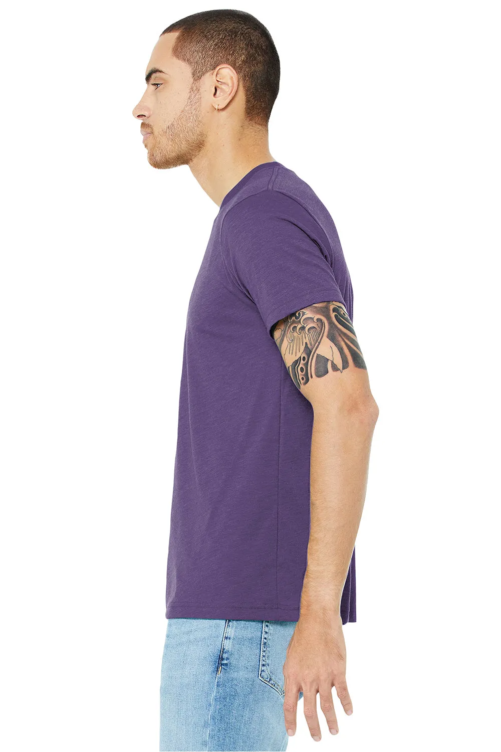 Bella   Canvas Mens Short Sleeve Crewneck T-Shirt - Purple