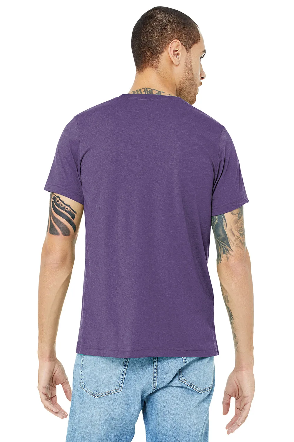 Bella   Canvas Mens Short Sleeve Crewneck T-Shirt - Purple