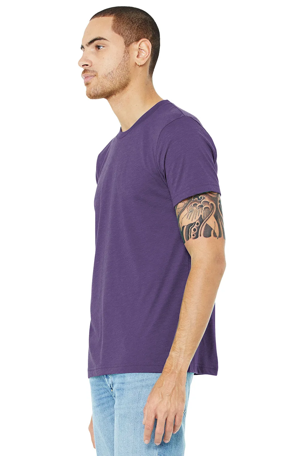 Bella   Canvas Mens Short Sleeve Crewneck T-Shirt - Purple