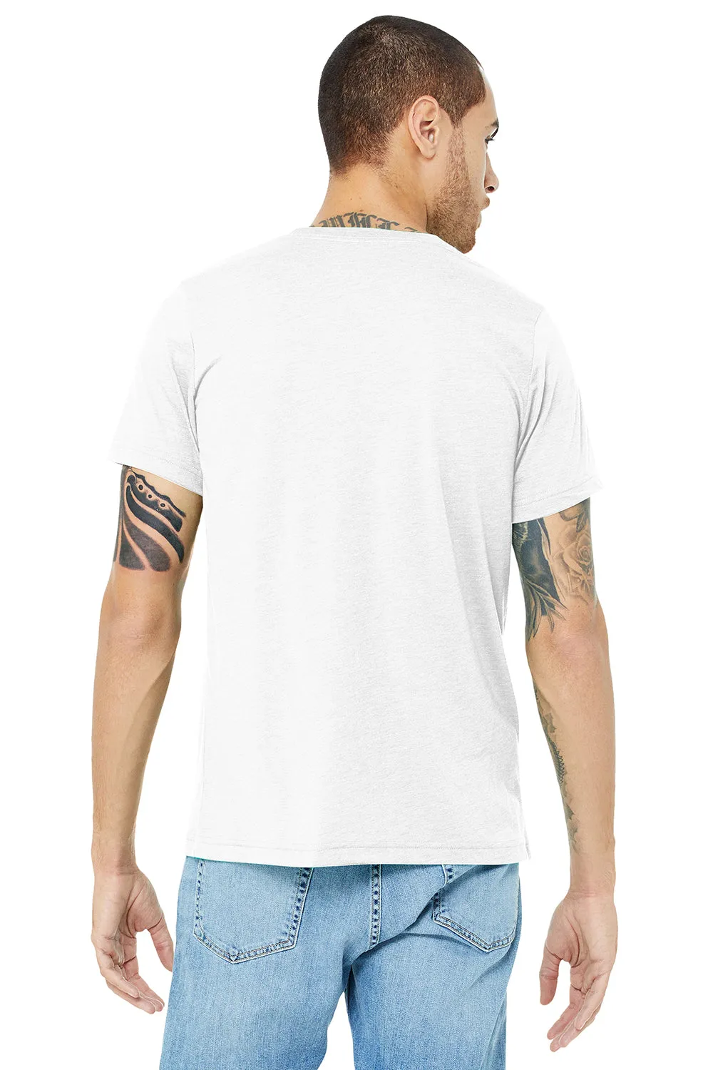 Bella   Canvas Mens Short Sleeve Crewneck T-Shirt - Solid White