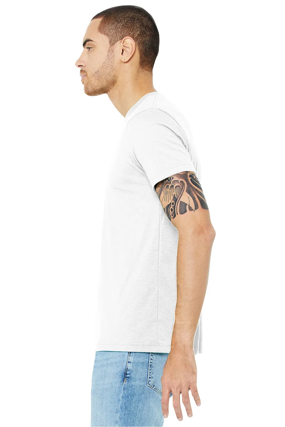 Bella   Canvas Mens Short Sleeve Crewneck T-Shirt - Solid White
