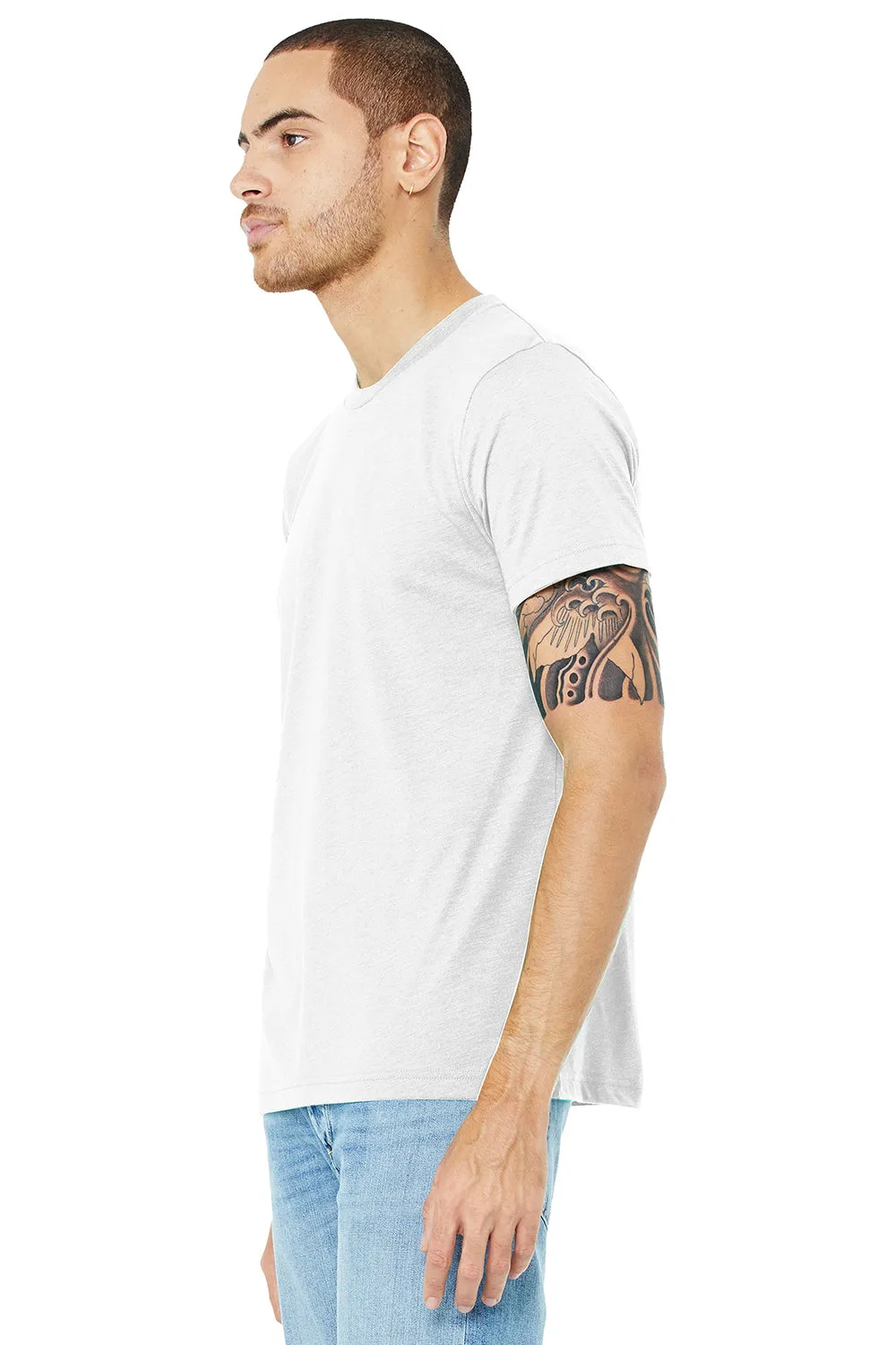 Bella   Canvas Mens Short Sleeve Crewneck T-Shirt - Solid White