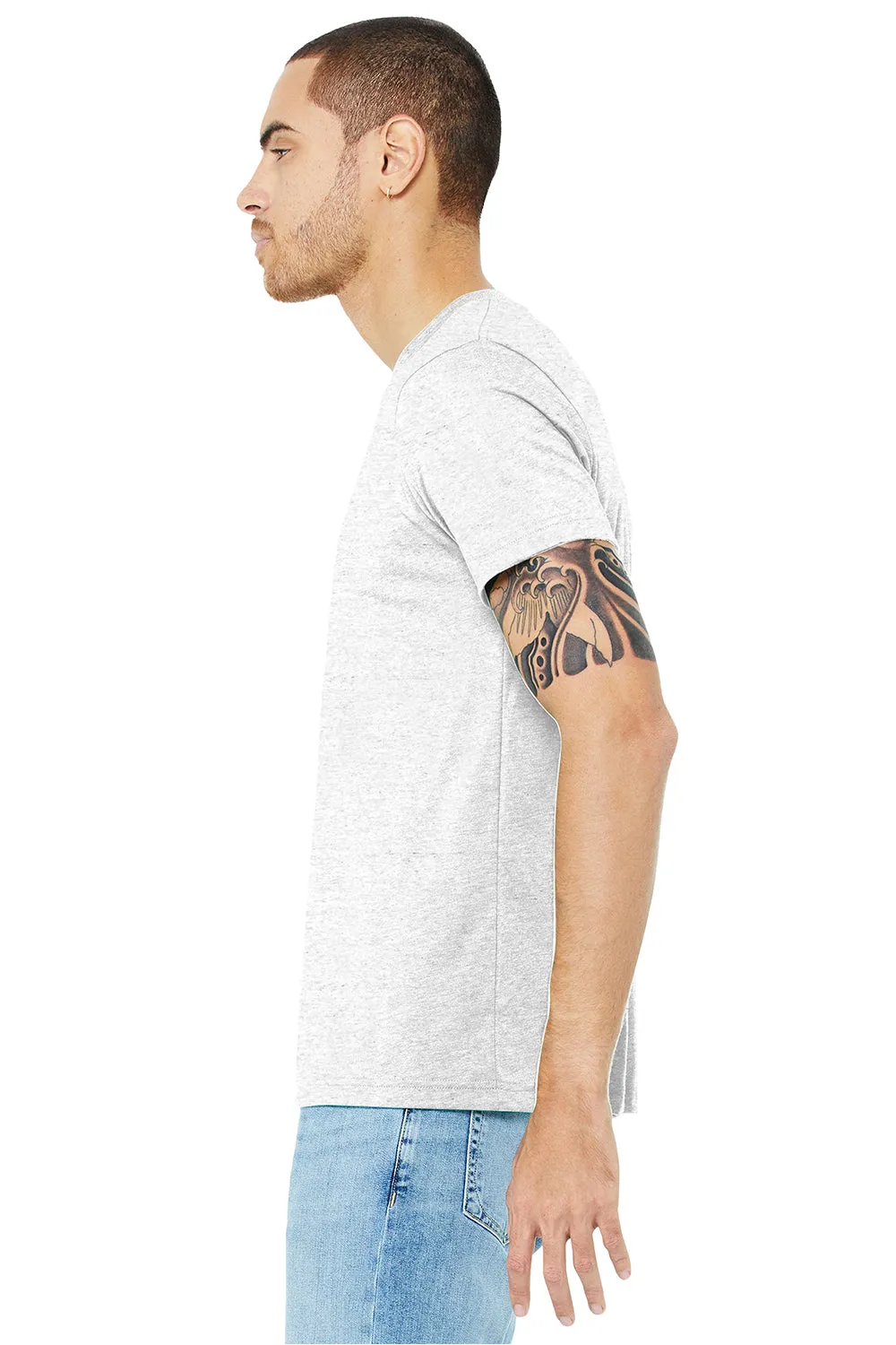 Bella   Canvas Mens Short Sleeve Crewneck T-Shirt - White Fleck