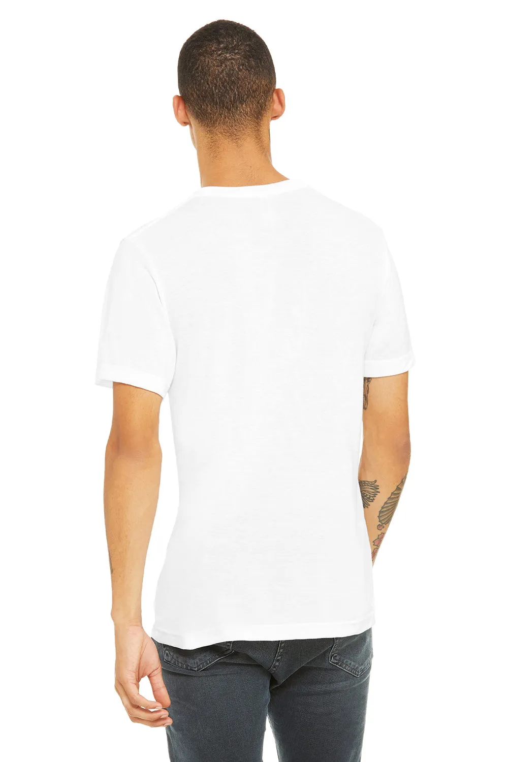 Bella   Canvas Mens Short Sleeve Crewneck T-Shirt - White