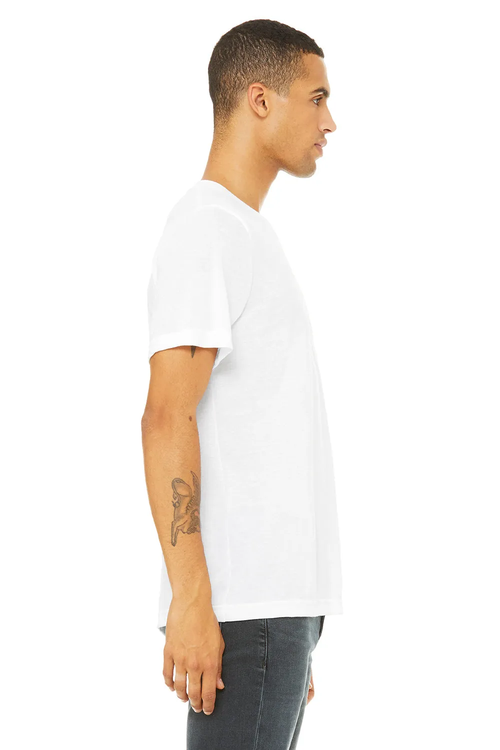 Bella   Canvas Mens Short Sleeve Crewneck T-Shirt - White