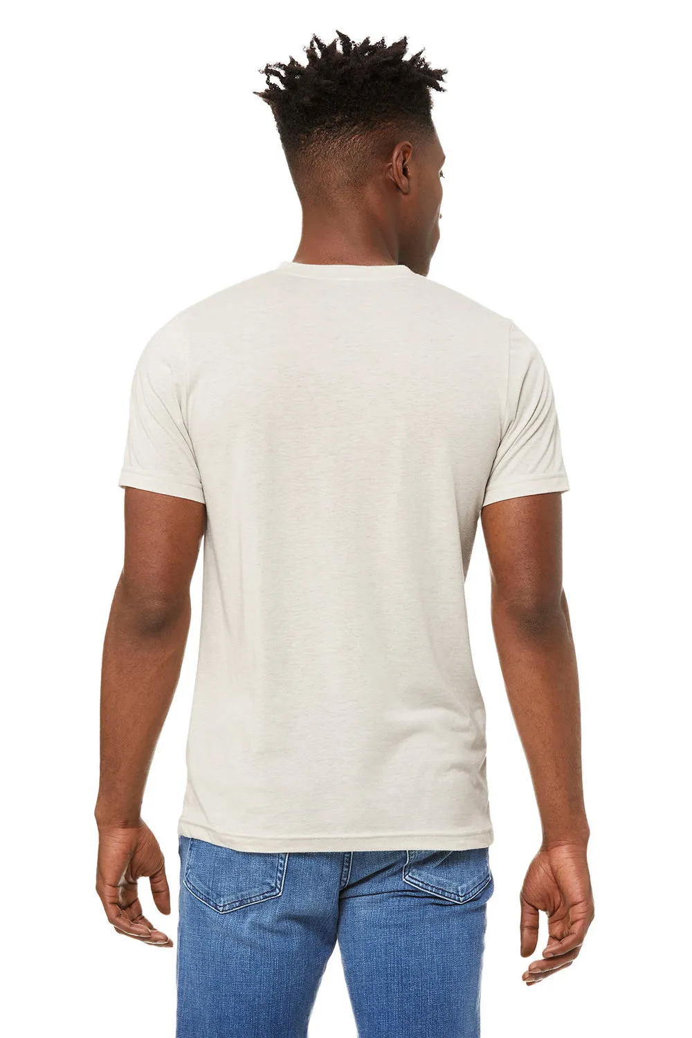 Bella   Canvas Mens Short Sleeve V-Neck T-Shirt - Cement Grey