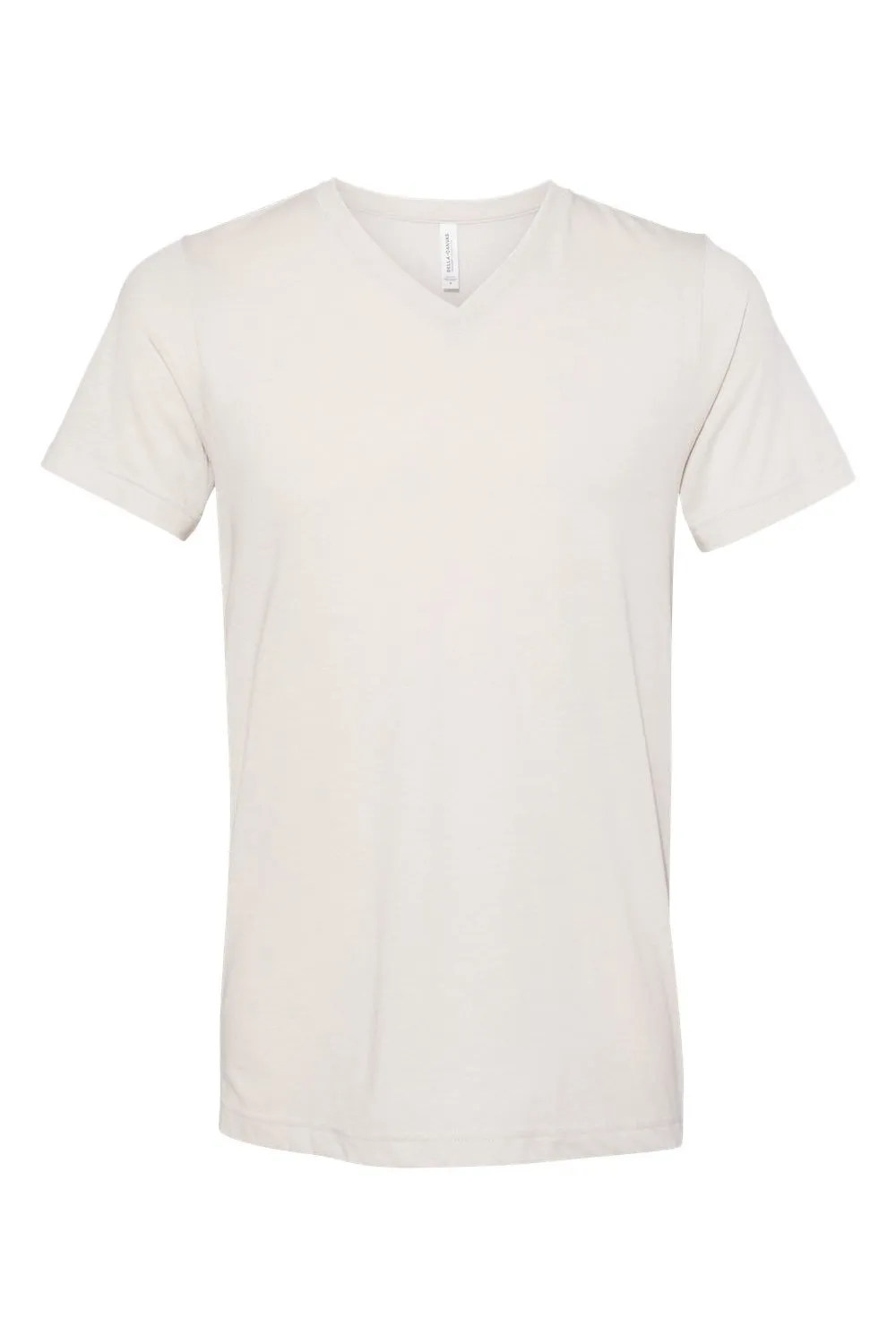 Bella   Canvas Mens Short Sleeve V-Neck T-Shirt - Cement Grey