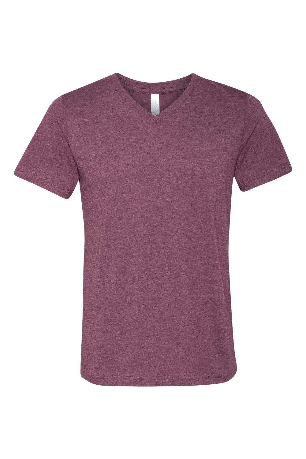 Bella   Canvas Mens Short Sleeve V-Neck T-Shirt - Maroon