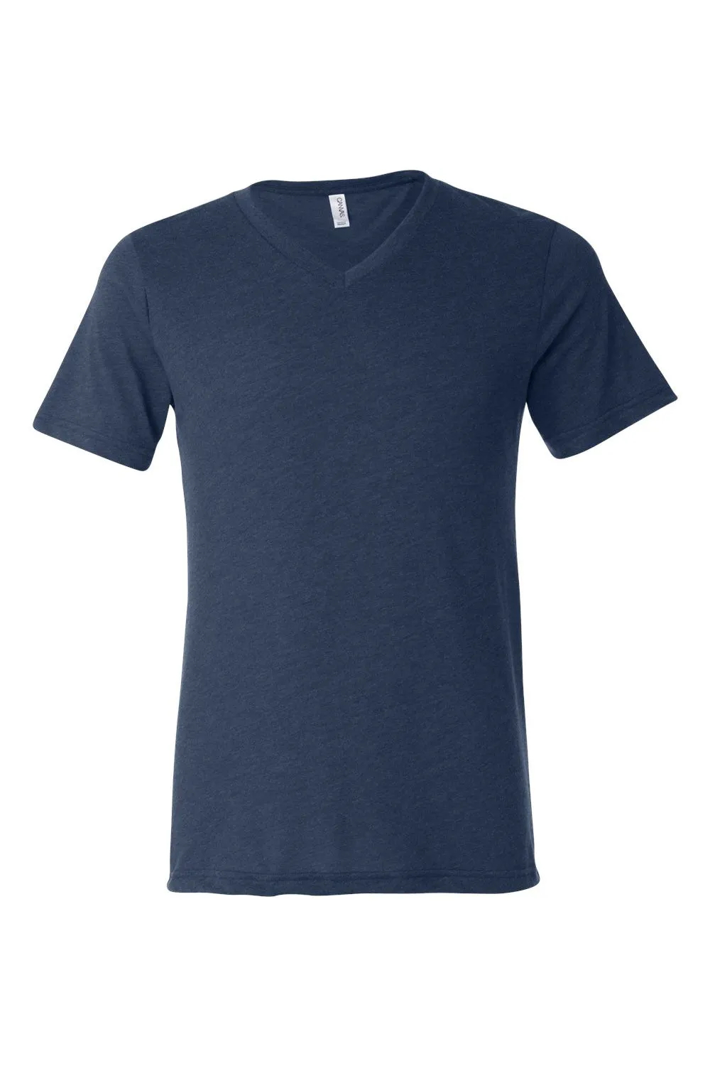 Bella   Canvas Mens Short Sleeve V-Neck T-Shirt - Navy Blue