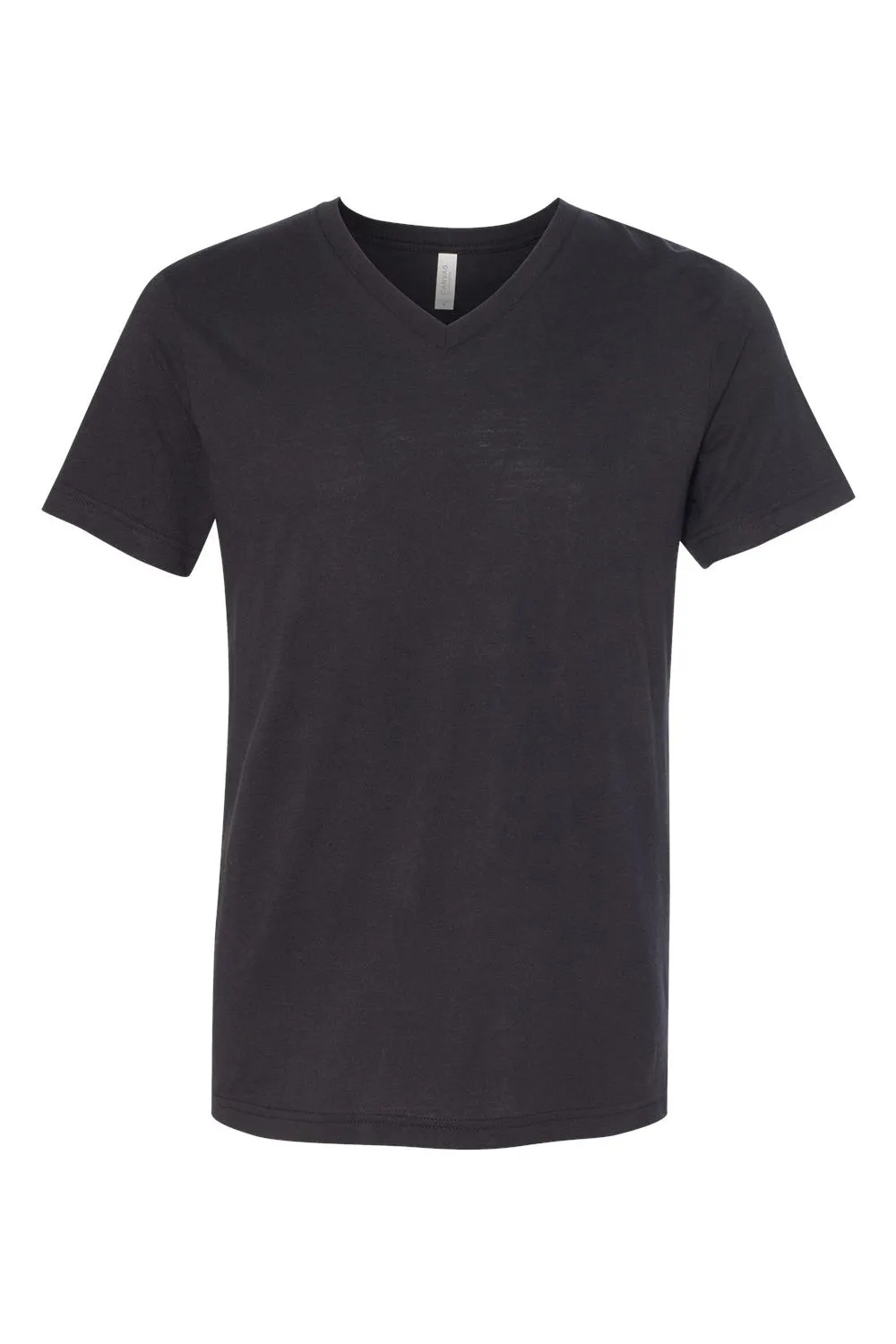 Bella   Canvas Mens Short Sleeve V-Neck T-Shirt - Solid Black