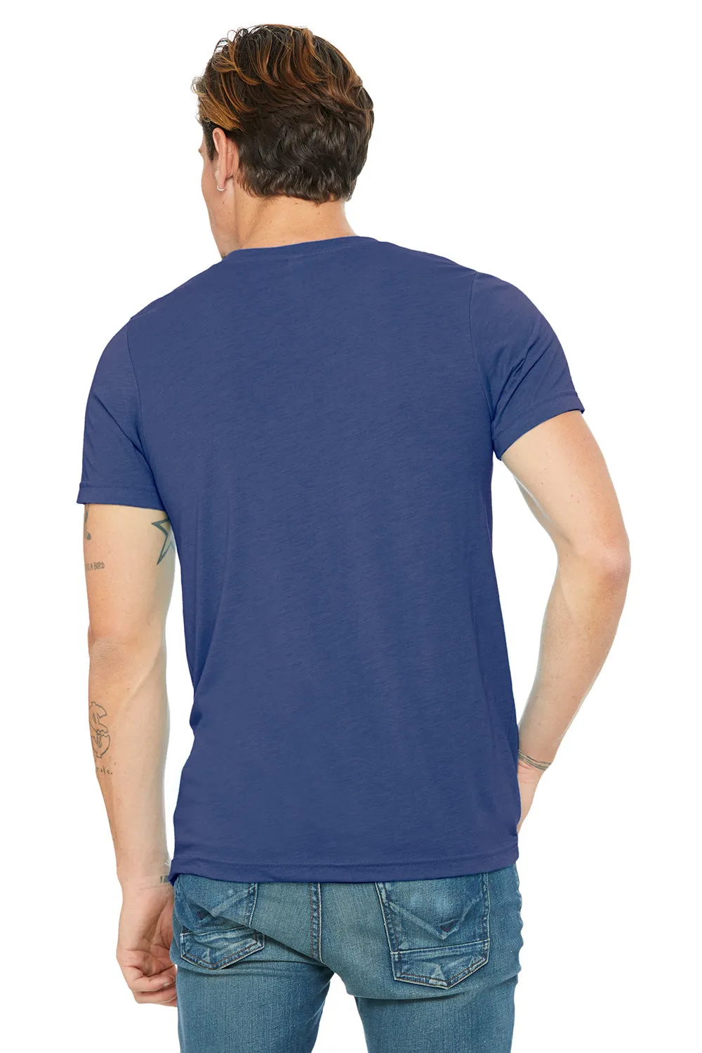 Bella   Canvas Mens Short Sleeve V-Neck T-Shirt - True Royal Blue