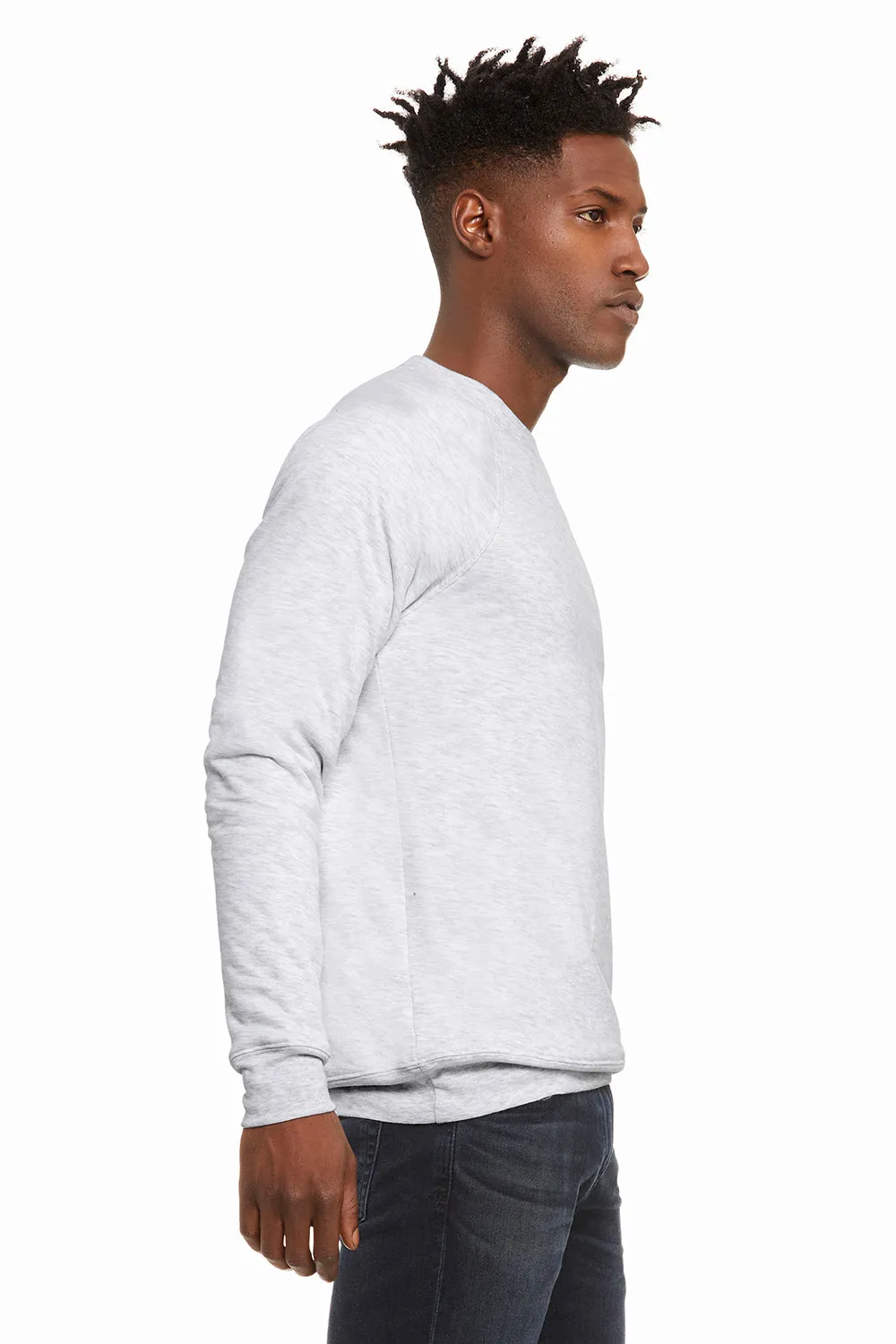 Bella   Canvas Mens Sponge Fleece Crewneck Sweatshirt - Ash Grey