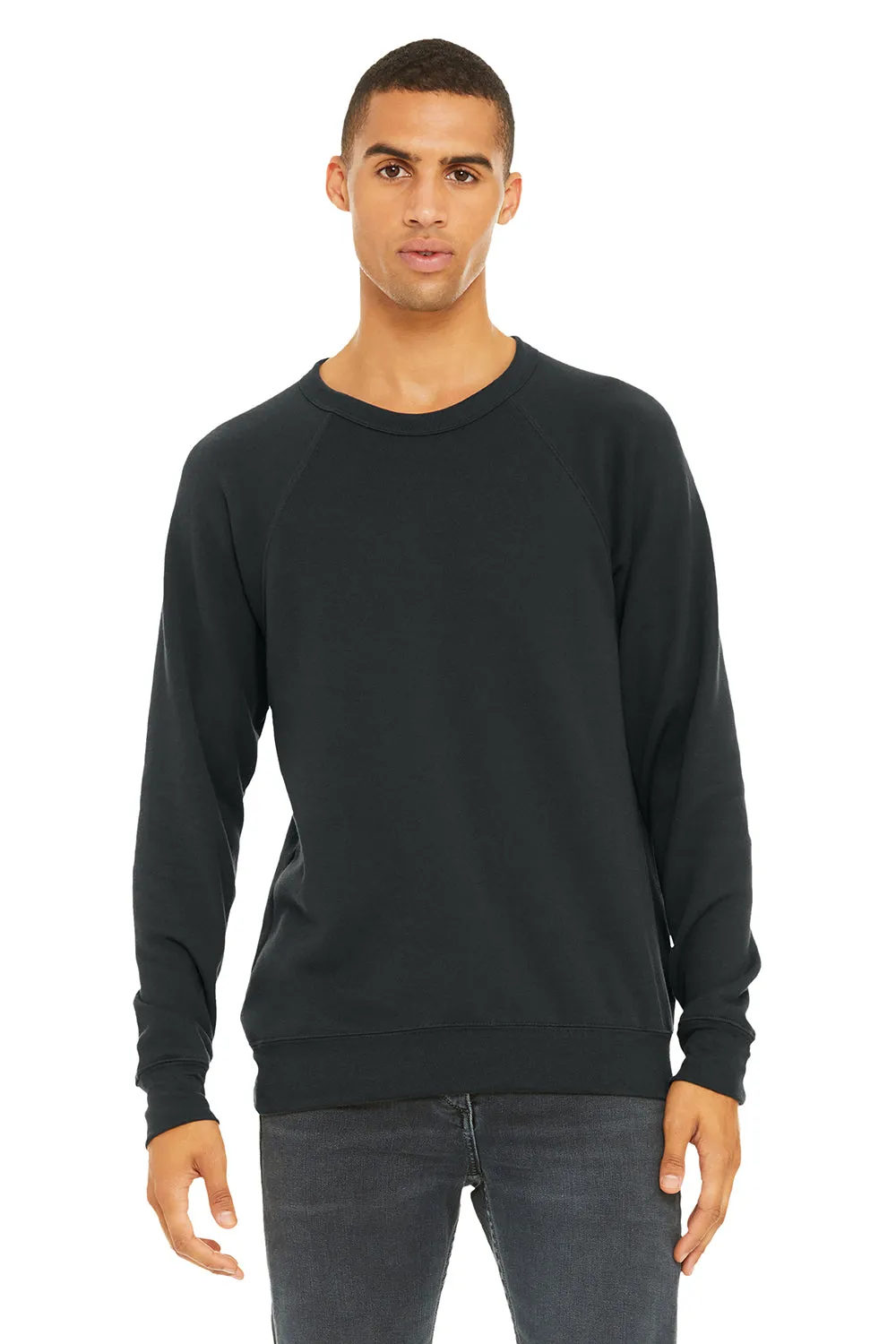 Bella   Canvas Mens Sponge Fleece Crewneck Sweatshirt - Dark Grey