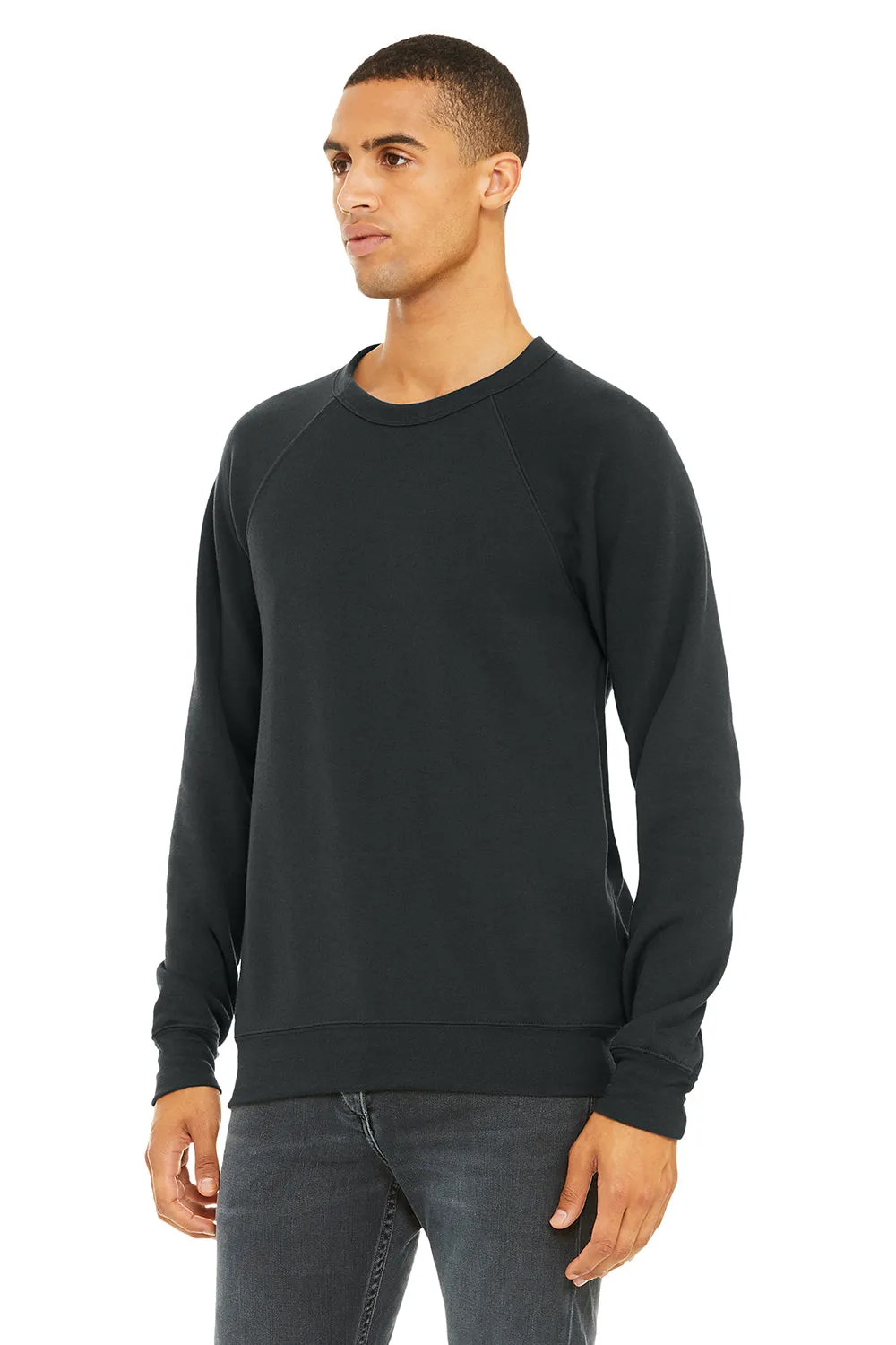 Bella   Canvas Mens Sponge Fleece Crewneck Sweatshirt - Dark Grey