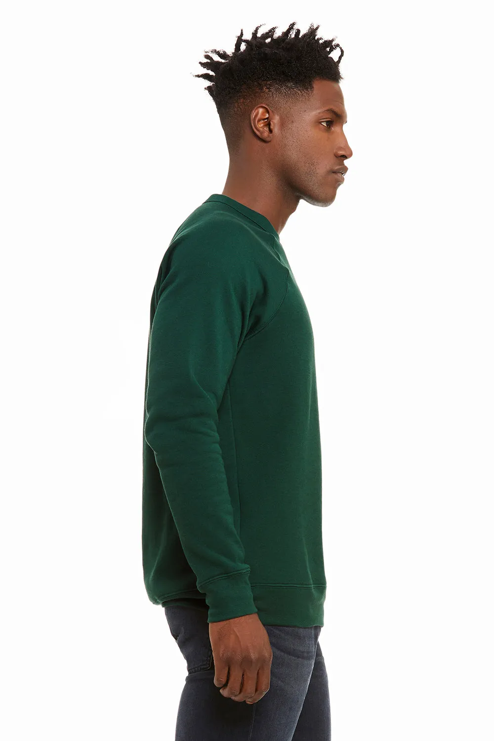 Bella   Canvas Mens Sponge Fleece Crewneck Sweatshirt - Forest Green