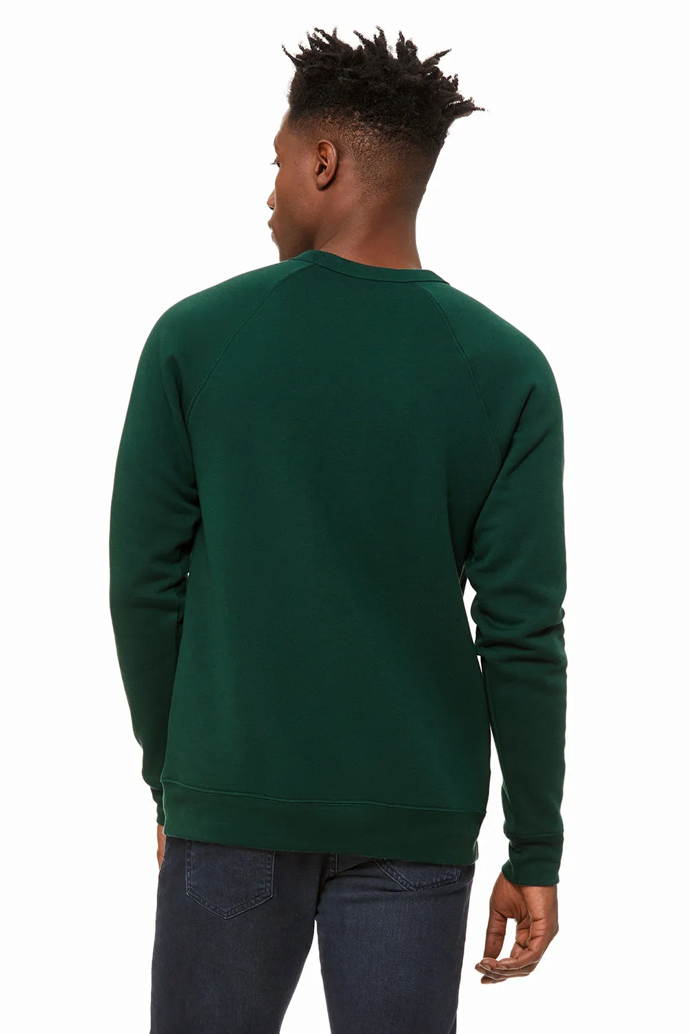 Bella   Canvas Mens Sponge Fleece Crewneck Sweatshirt - Forest Green