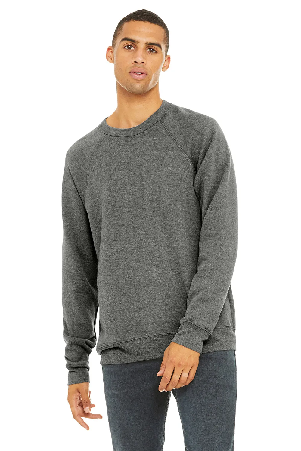 Bella   Canvas Mens Sponge Fleece Crewneck Sweatshirt - Grey