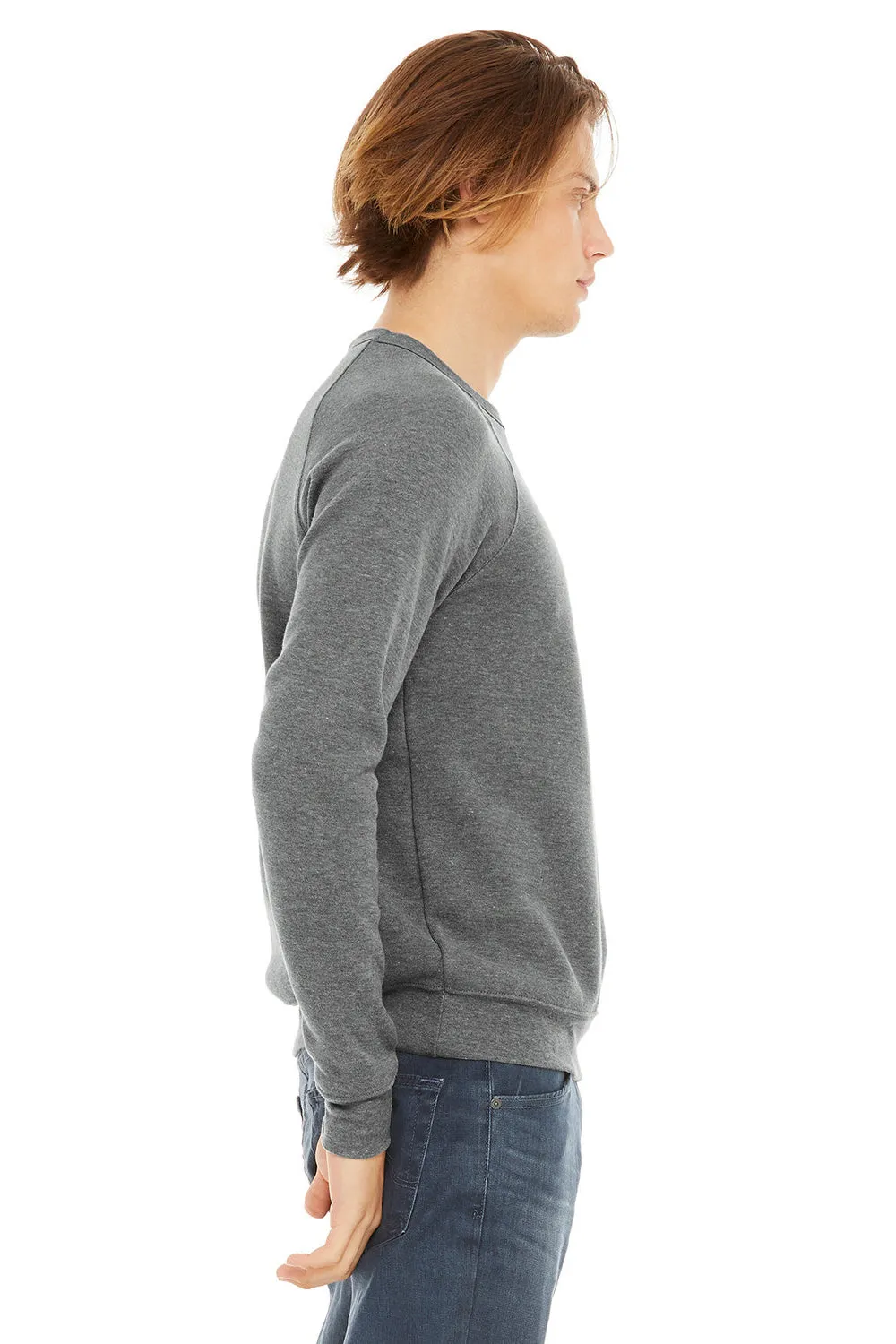 Bella   Canvas Mens Sponge Fleece Crewneck Sweatshirt - Heather Deep Grey