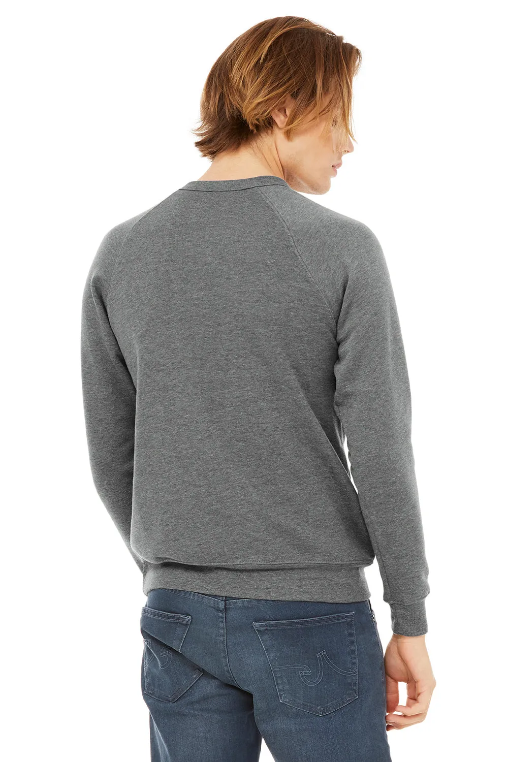 Bella   Canvas Mens Sponge Fleece Crewneck Sweatshirt - Heather Deep Grey