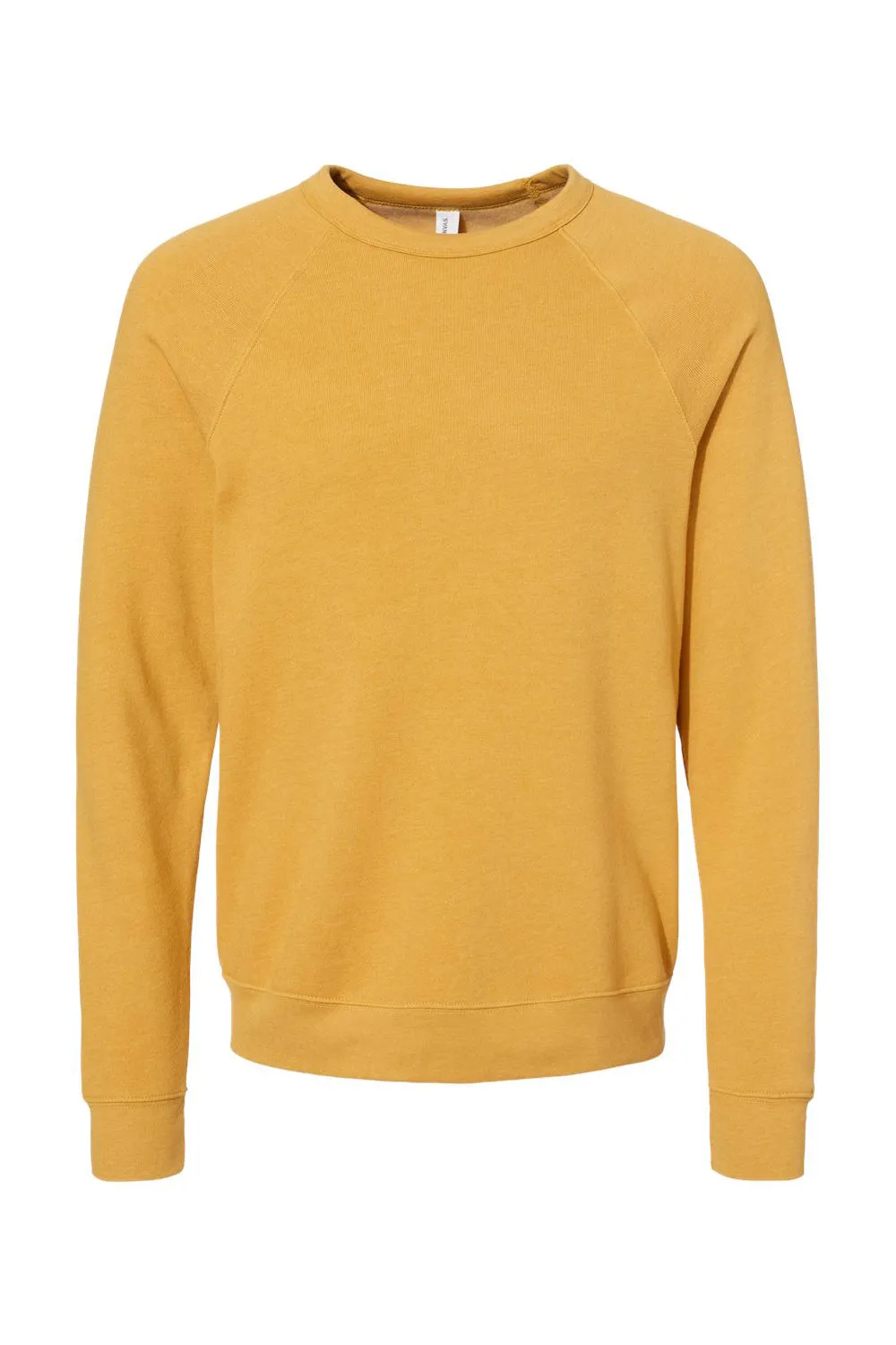 Bella   Canvas Mens Sponge Fleece Crewneck Sweatshirt - Heather Mustard Yellow