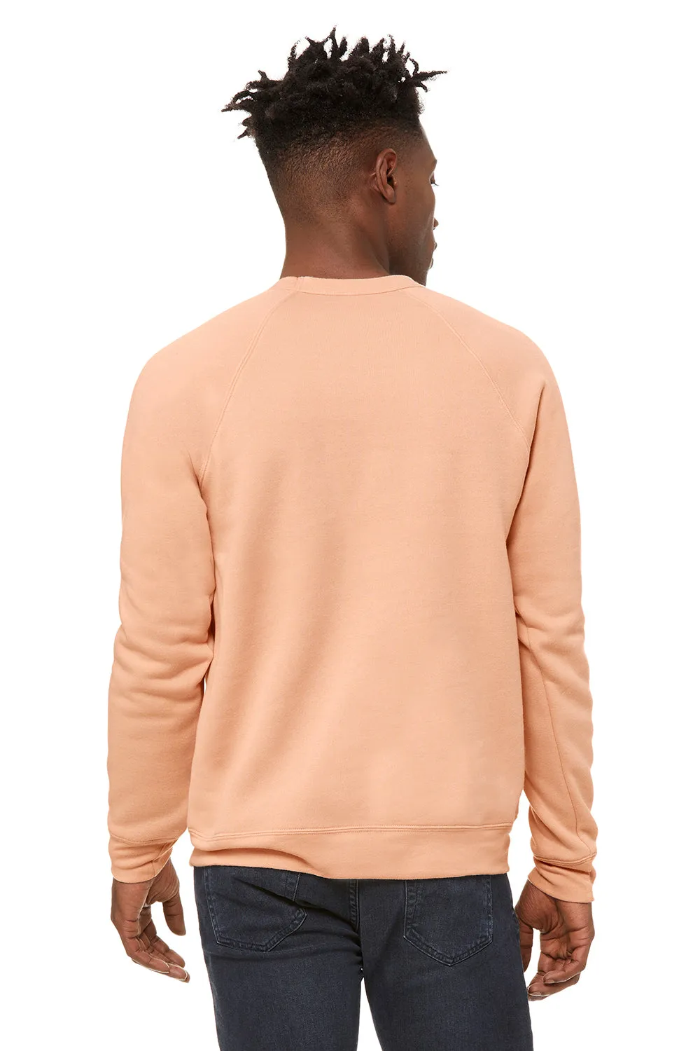 Bella   Canvas Mens Sponge Fleece Crewneck Sweatshirt - Peach
