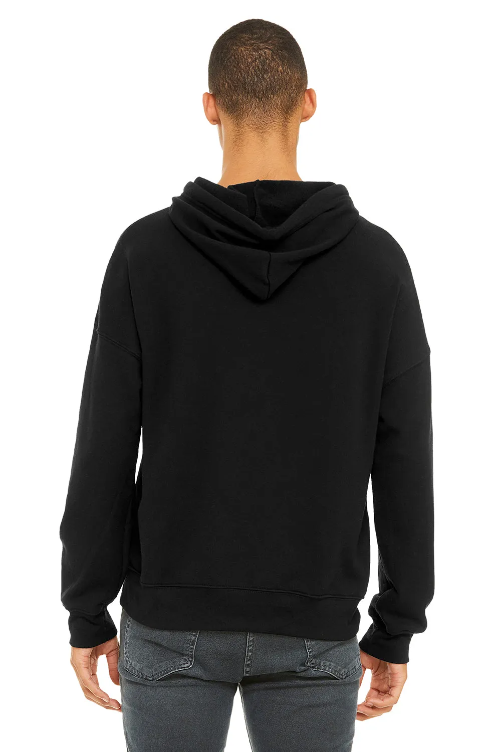 Bella   Canvas Mens Sponge Fleece Hooded Sweatshirt Hoodie w/ Pouch Pocket - Black