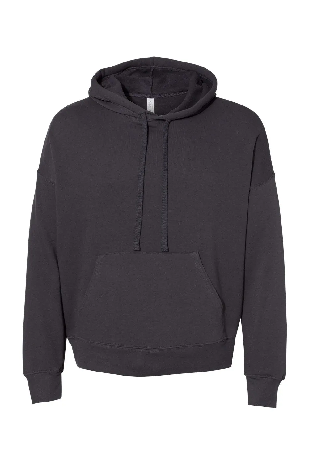 Bella   Canvas Mens Sponge Fleece Hooded Sweatshirt Hoodie w/ Pouch Pocket - Dark Grey