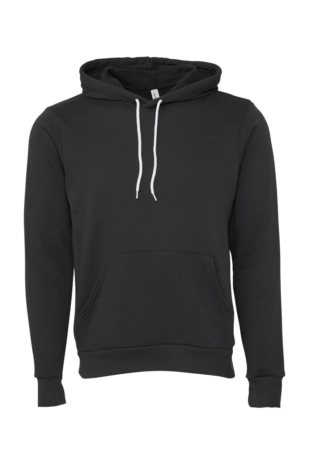 Bella   Canvas Mens Sponge Fleece Hooded Sweatshirt Hoodie w/ Pouch Pocket - DTG Dark Grey - Closeout